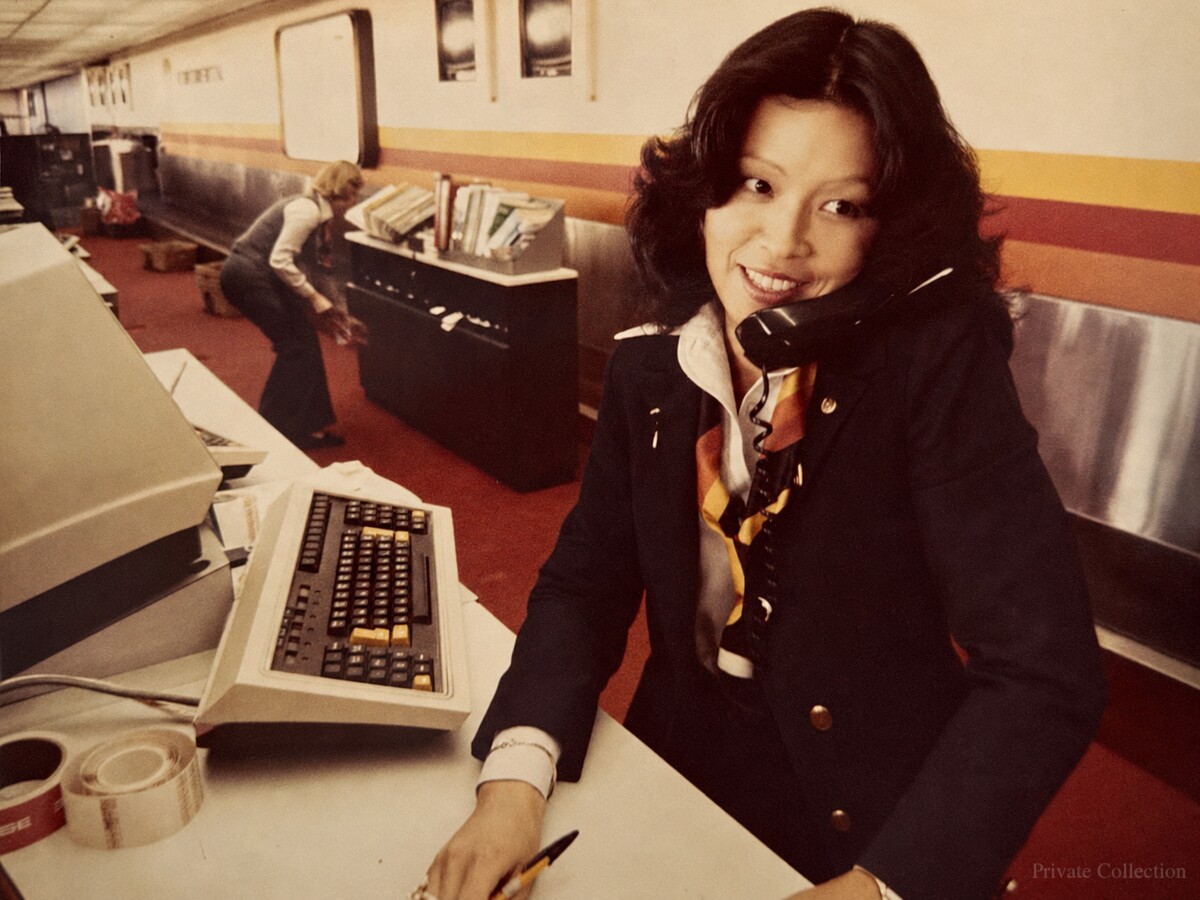 Junko, Airport Assistance Worldwide co-founder, working for Continental Airlines in the 1970s
