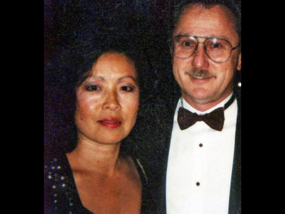 Airport Assistance Worldwide co-founders Junko and Ray at a formal event during their early meet and greet career in the 1980s